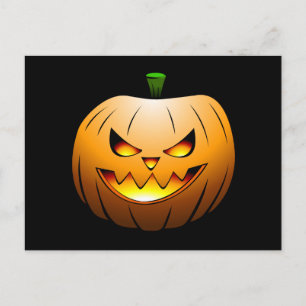 Postal La calabaza de Halloween de Jack O'lantern