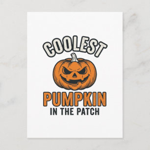 Postal La calabaza más genial del parche camiseta vintage