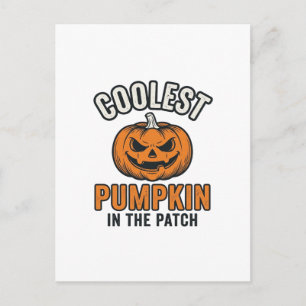 Postal La Calabaza Más Genial del Parche de Halloween Vin