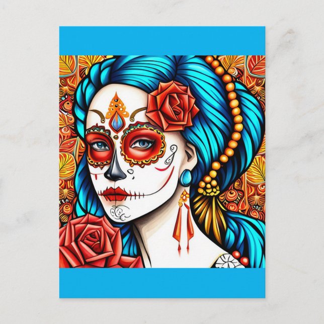 Postal La Calavera Catrina (Anverso)