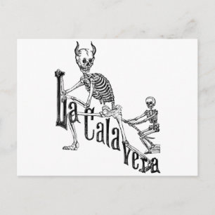 Postal La Calavera Infernal. El Día de los Muertos.
