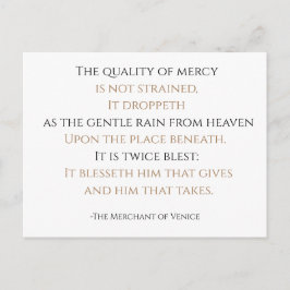 Postal La calidad de la piedad