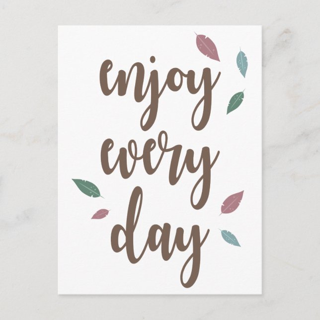 Postal La caligrafía de las plumas la disfrutan todos los (Anverso)