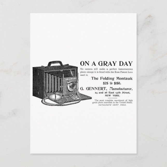 Postal La cámara plegable de Montauk (Anverso)