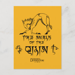 Postal La caminata del gráfico de la línea Qilin