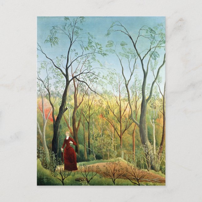 Postal La caminata en el bosque, 1886-90 (Anverso)