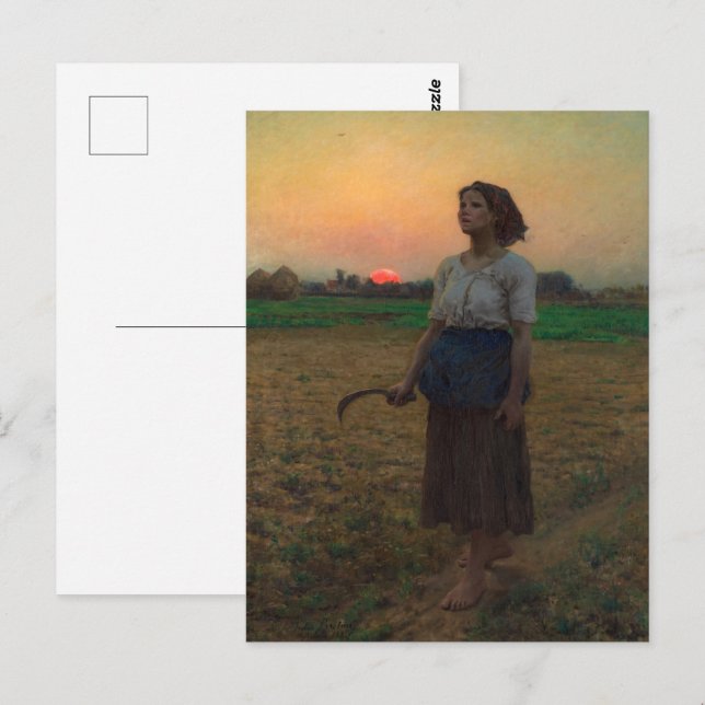 Postal La canción del Lark de Jules Adolphe Breton (Anverso / Reverso)