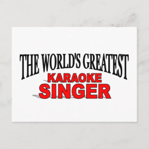 Postal La cantante de karaoke más grande del mundo