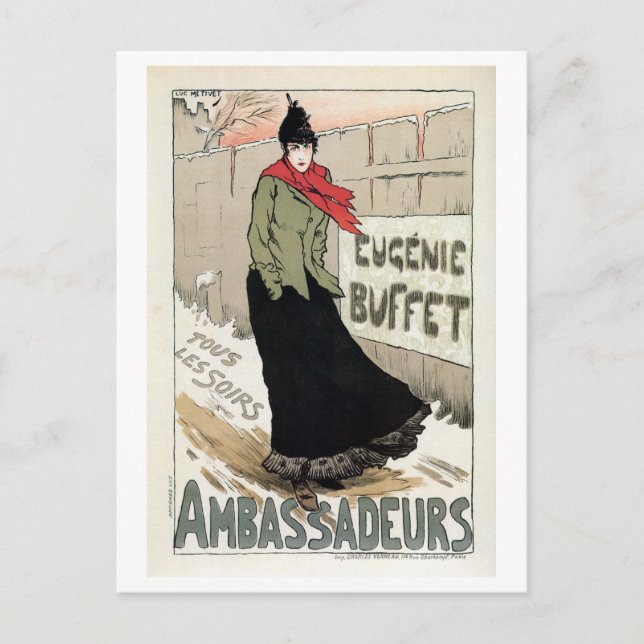 Postal La cantante francesa Eugénie Buffet (Anverso)