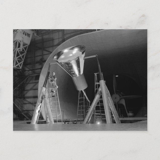 Postal La cápsula espacial del mercurio se somete a ensay (Anverso)