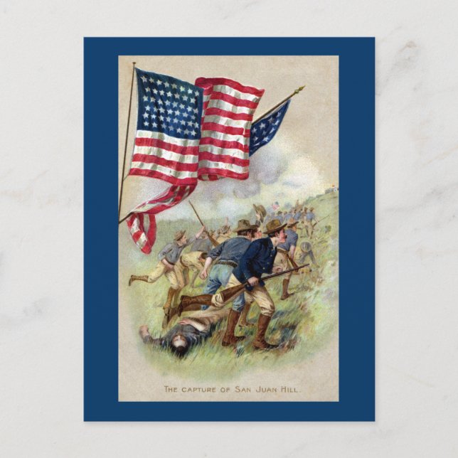Postal La captura de la colina de San Juan (Anverso)