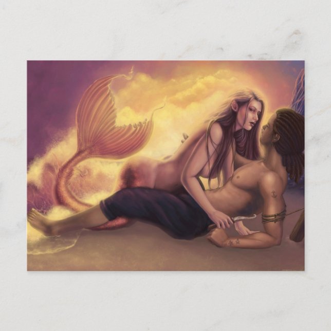 Postal La captura de la sirena (Anverso)