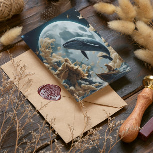 Postal La captura lunar del pescador
