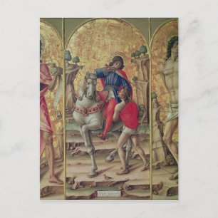 Postal La caridad de San Martín