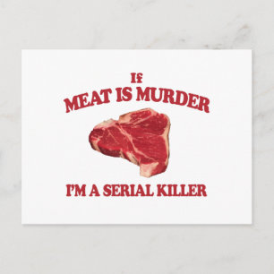 Postal La carne es asesinato