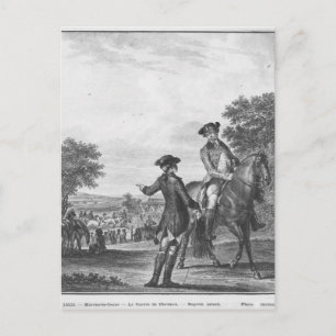 Postal La carrera de caballos