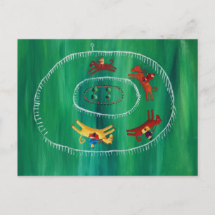 Postal La Carrera de Caballos