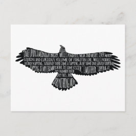 Postal La carrera de Edgar Allan Poe Typography Postcard