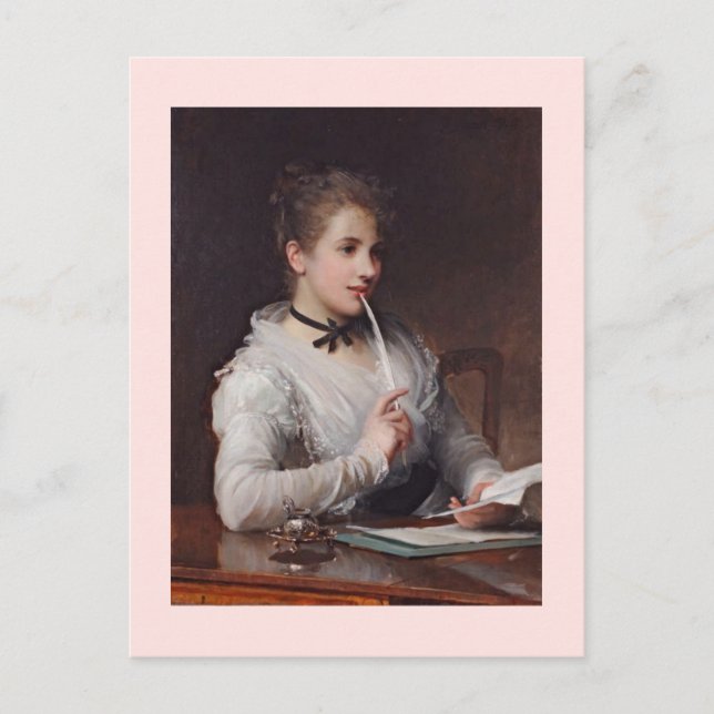 Postal La carta de amor (Anverso)