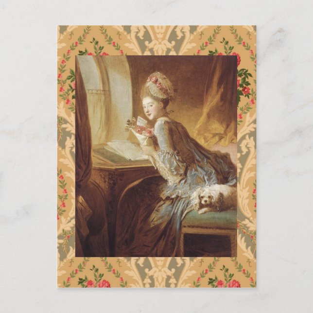 Postal La carta de amor (Anverso)