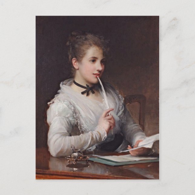 Postal La carta de amor (Anverso)