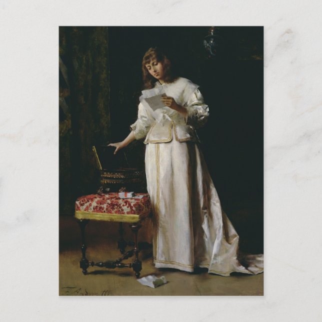 Postal La carta de amor (Anverso)