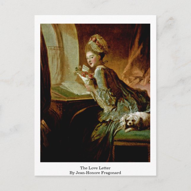 Postal La Carta De Amor De Jean-Honore Fragonard (Anverso)