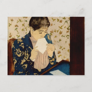 Postal La carta de Mary Cassatt (aproximadamente 1891)