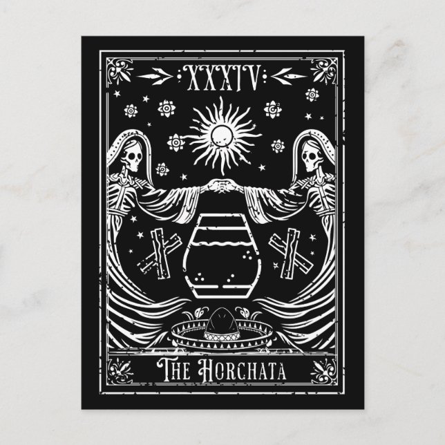 Postal La Carta de Tarot de Horchata (Anverso)