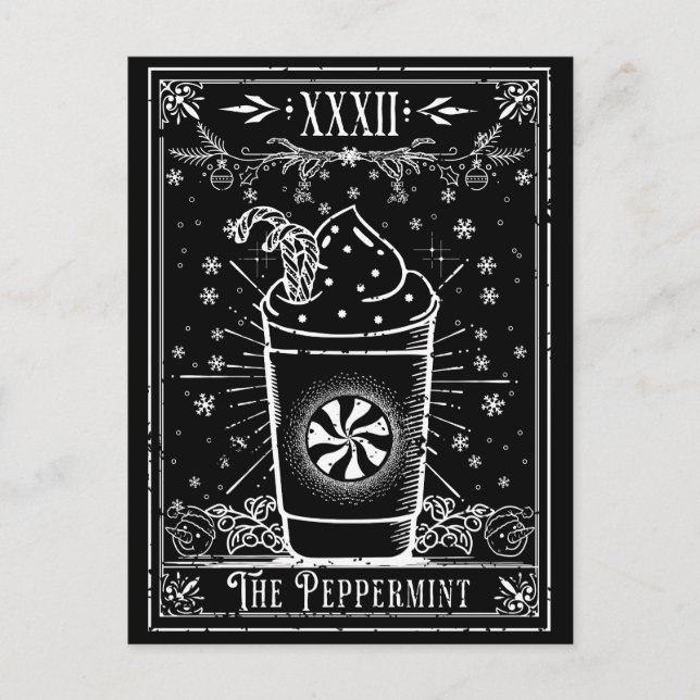 Postal La Carta de Tarot de Latte de Menta (Anverso)