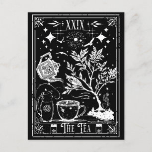 Postal La carta de tarot del té