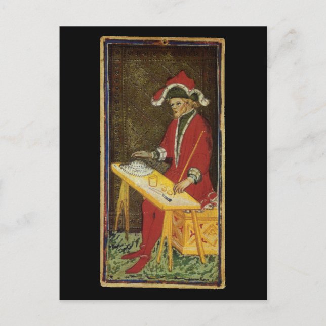 Postal La carta de Tarot mago (Anverso)