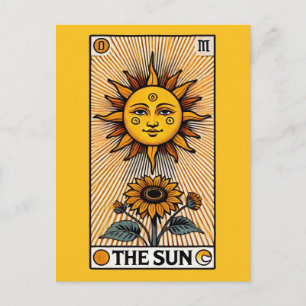 Postal La Carta del Sol del Tarot