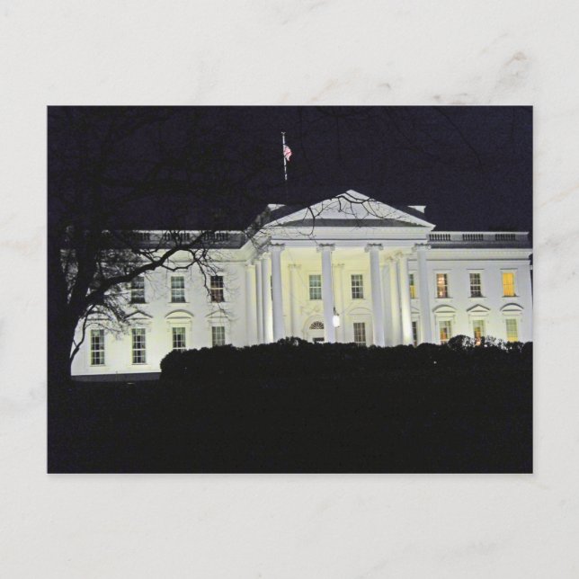 Postal La Casa Blanca en la noche Washington DC 2002 (Anverso)