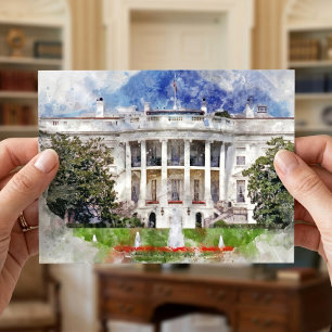 Postal La Casa Blanca en Washington DC – Fachada Sur