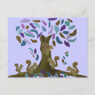 Postal La casa de la ardilla