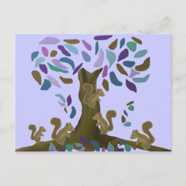 Postal La casa de la ardilla (Anverso)