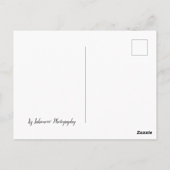 Postal La casa del camino largo - auto en la autopista (Reverso)