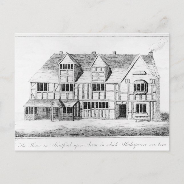 Postal La casa en Stratford-upon-Avon (Anverso)