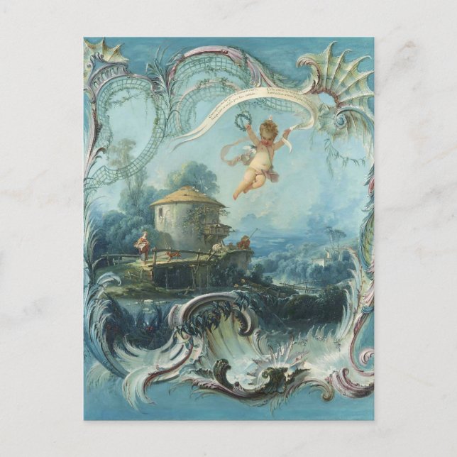 Postal La casa encantada de Francois Boucher (Anverso)
