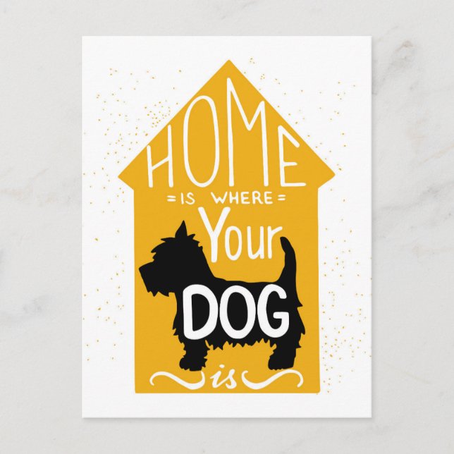 Postal La Casa Es Donde Está El Perro (Anverso)