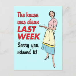 Postal La Casa Está Limpia