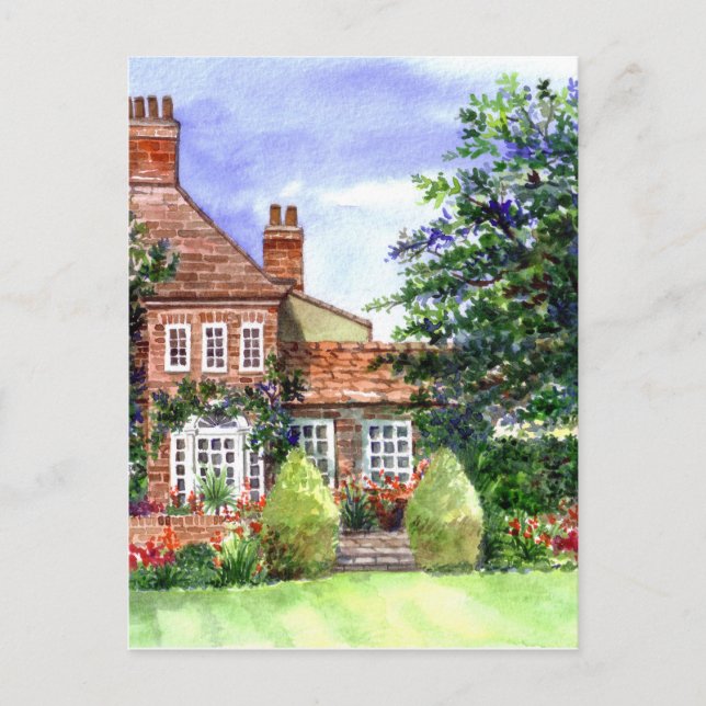 Postal La casa señorial, Heslington, York (Anverso)