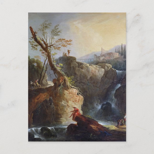 Postal La cascada, 1773 (Anverso)