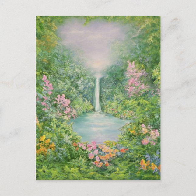 Postal La cascada de 1997 (Anverso)