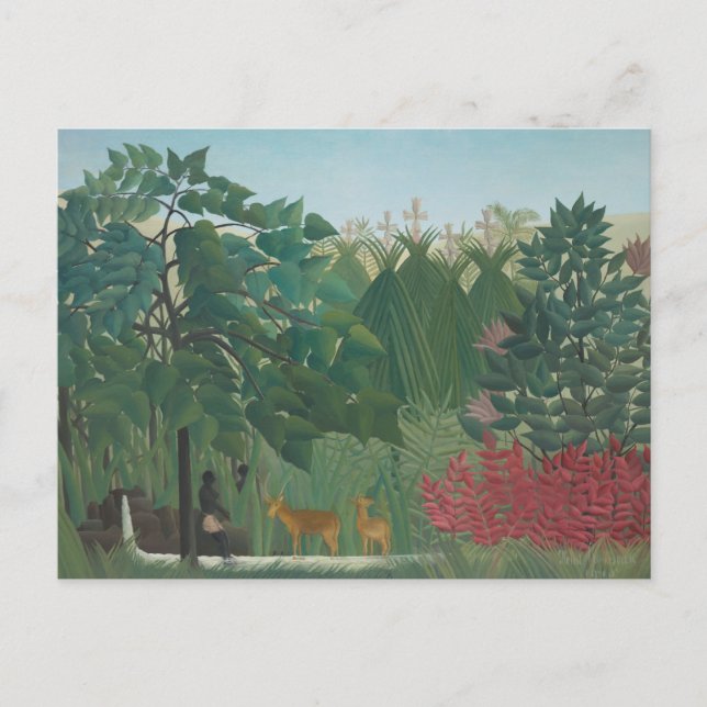 Postal La cascada de Henri Rousseau, Bella Artes de la ép (Anverso)