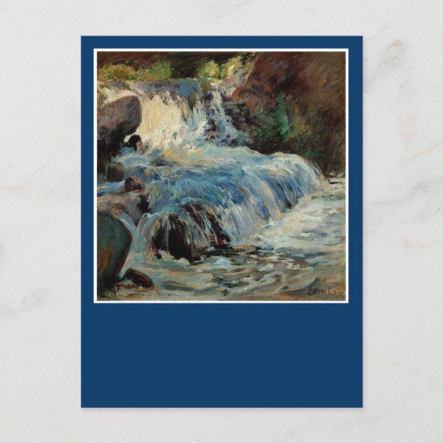 Postal La cascada de John Henry Twachtman (Anverso)