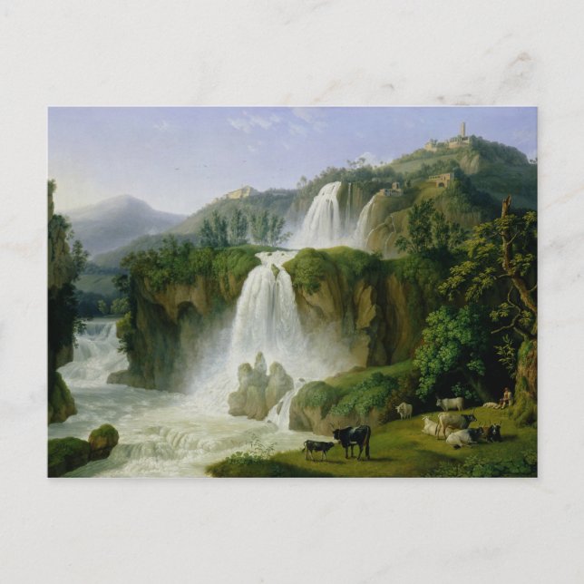 Postal La cascada de Tivoli, 1785 (Anverso)