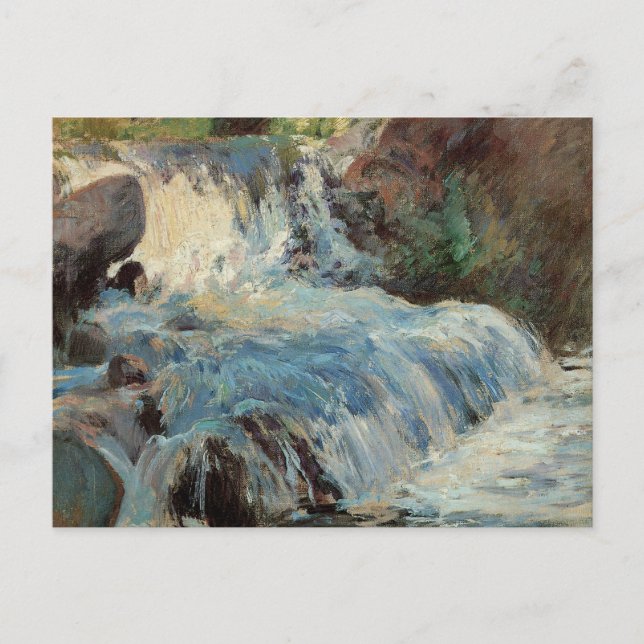 Postal La cascada de Twachtman, el impresionismo vintage (Anverso)