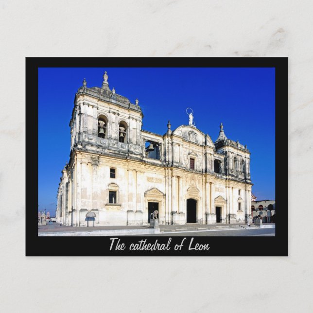Postal La catedral de León (Anverso)